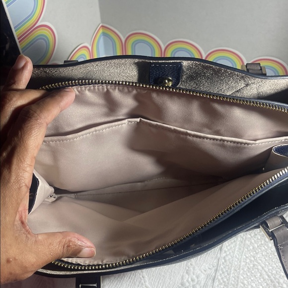 Kate Spade Dark Blue and Beige Shoulder Bag - Picture 5 of 6